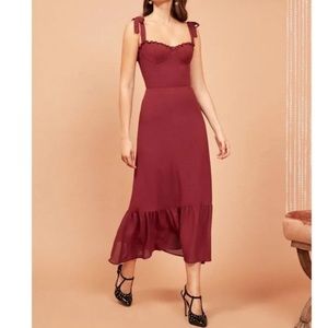 Reformation Nikita Dress - Maroon